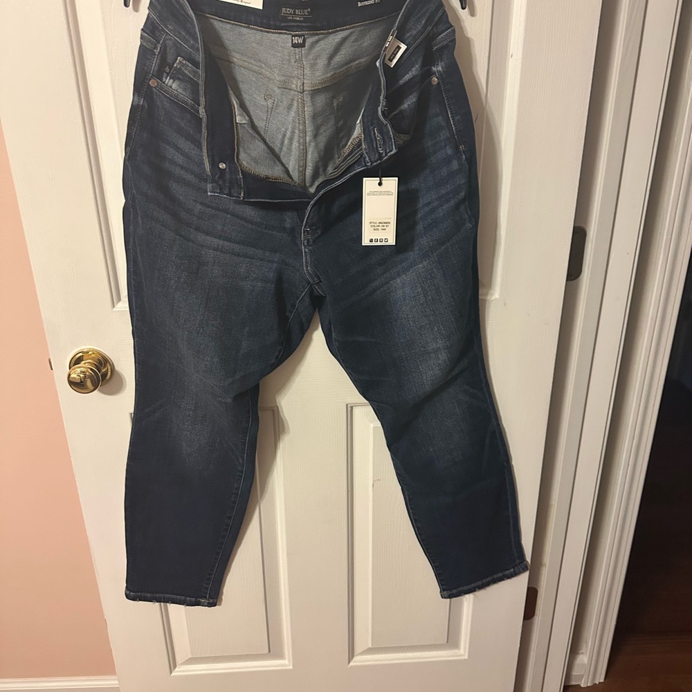 Judy Blue Dark Indigo Boyfriend Jeans. New with tags.